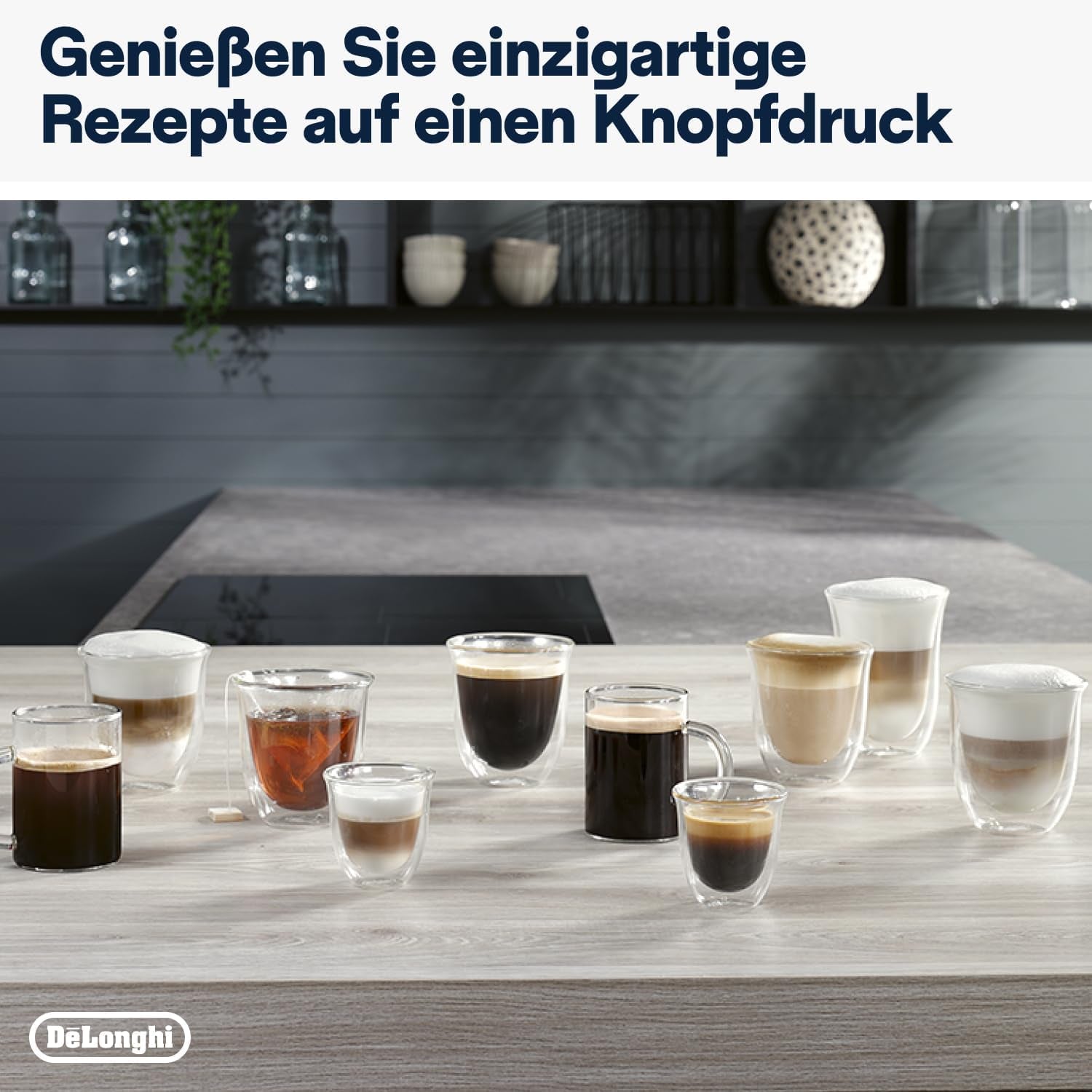 De'Longhi Magnifica Evo Next - W pełni automatyczny ekspres Perfetto ze spieniaczem do mleka LatteCrema, 13 napojów za jednym dotknięciem, ekspres do kawy i cappuccino, kolorowy ekran dotykowy, tytan (ECAM312.80.TB)