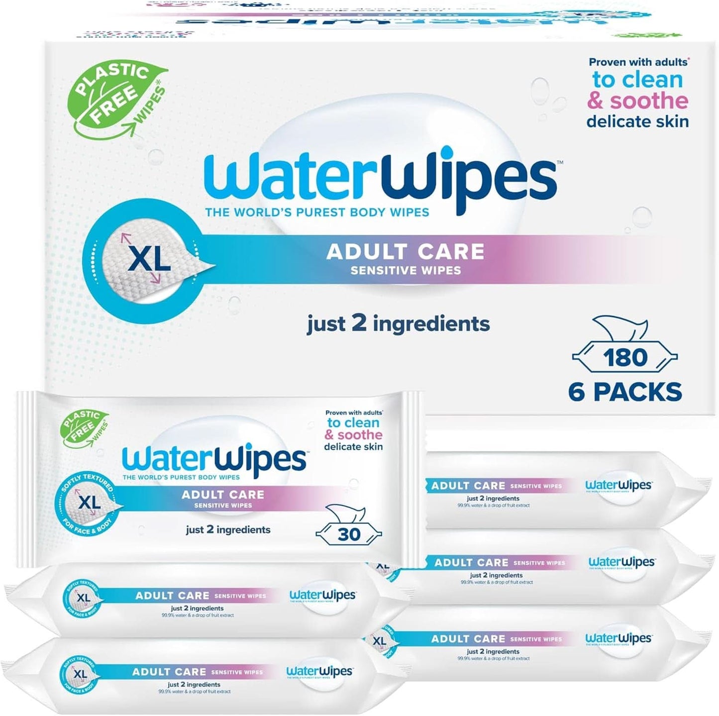 Waterwipes Nawilżające i oczyszczające chusteczki dla dzieci z 99% wodą i ekstraktem z aloesu Chusteczki nawilżane do twarzy i ciała Naty Shop