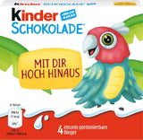 Kinder Chocolate (20 x 50g) - Prezent na Walentynki dla niego i dla niej, słodycze karnawałowe i Mardi Gras - Nadziewane batoniki mlecznej czekolady - 20 opakowań po 4 pojedyncze tabliczki w każdym