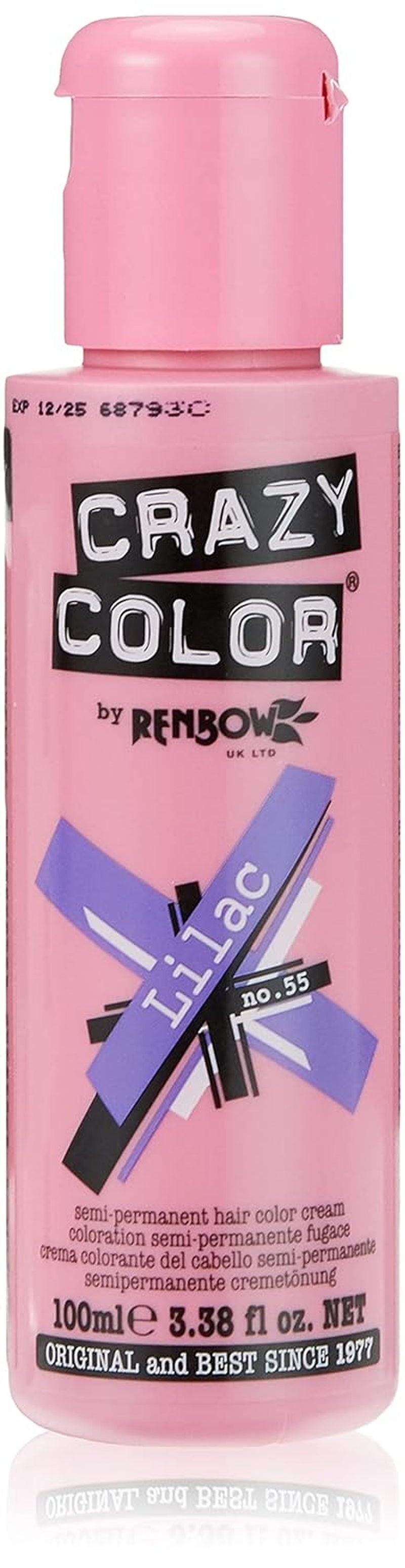 GO TOXIC Krem do trwałej koloryzacji włosów UV, 100 ml (1 opakowanie) Farba do włosów Naty Shop 55 Lilac 100 ml (1 opakowanie)