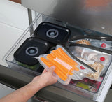 Zestaw próżniowy Küchenprofi EASYFRESH | Zestaw 7 sztuk | 1x elektryczna pompa próżniowa, 1x słoik próżniowy S, M i L, 3x worki próżniowe 22x21 cm | szkło borokrzemowe, tworzywo sztuczne wysokiej jakości | przygotowanie i przechowywanie Pudełka do przechowywania żywności Naty Shop