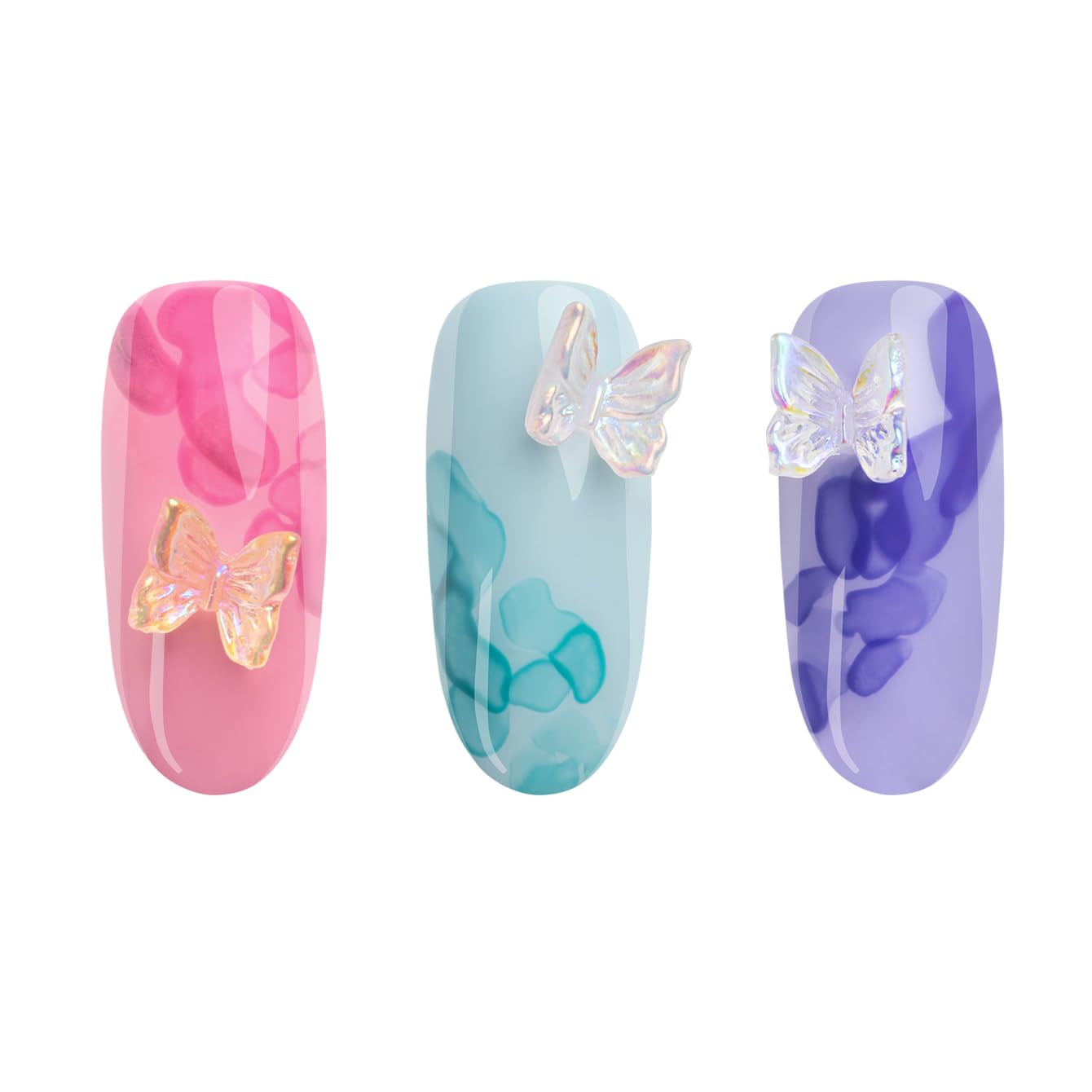 NÉONAIL Nageldekoration 3D Nail Art Schmetterlinge - Nail Charms - Nägel Selber Machen - Nails - Nageldesign Akcesoria - Nailart - Nail Art Zubehör - Nagel Deko - Nagelschmuck - Mehrfarbig