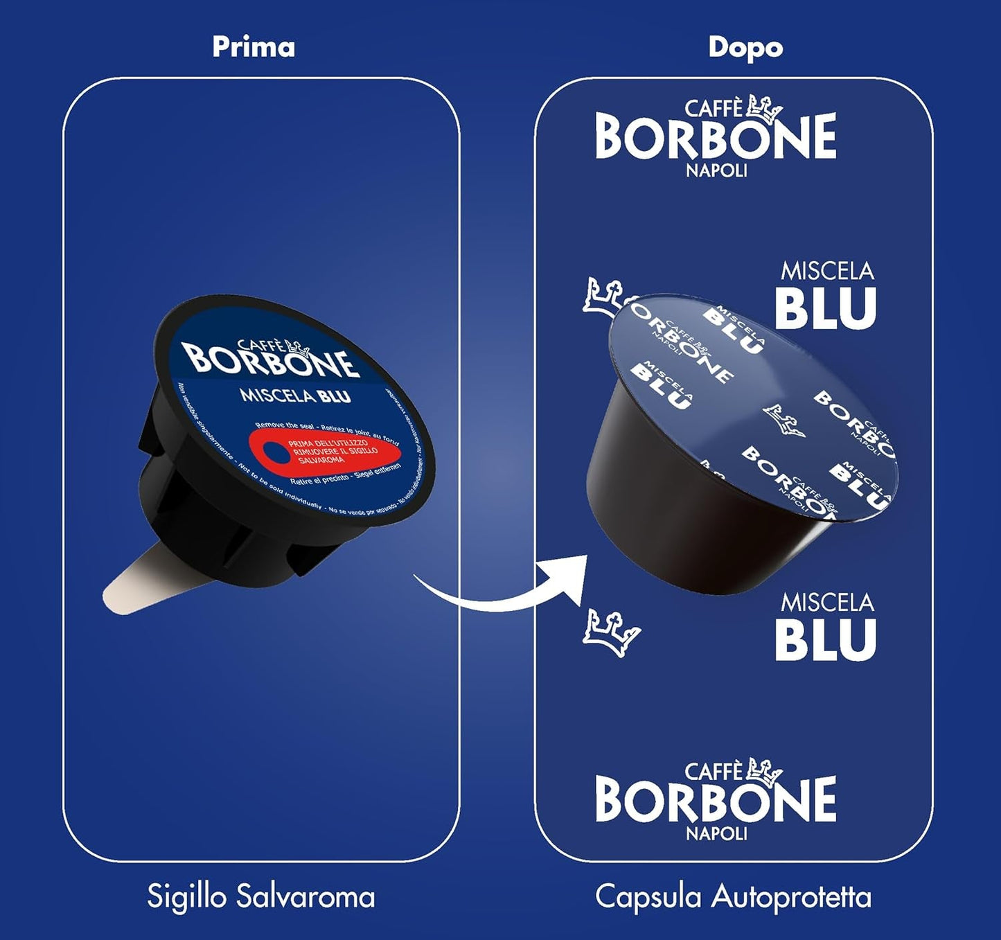 Caffè Borbone Blue Kaffeemischung - 90 Kapseln - Kompatybilny z Kaffeemaschinen der Marke Nescafè®* Dolce Gusto®*
