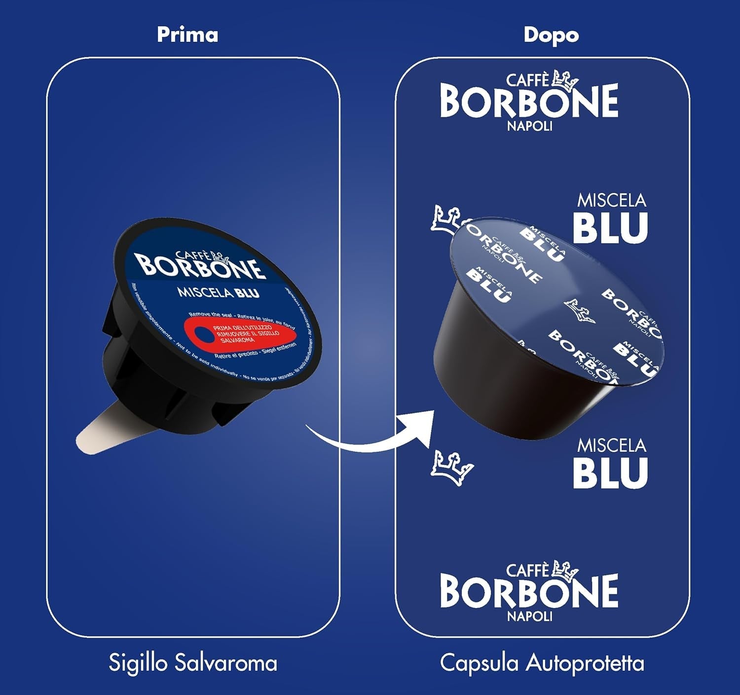 Caffè Borbone Blue Kaffeemischung - 90 Kapseln - Kompatybilny z Kaffeemaschinen der Marke Nescafè®* Dolce Gusto®*