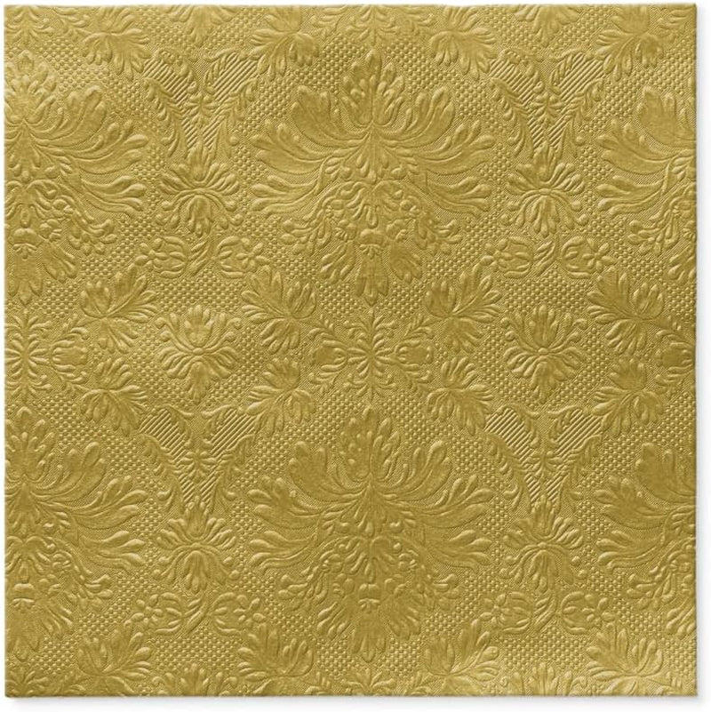 PAW - Serwetki 3-warstwowe (33 x 33 cm) I 20 sztuk I Idealne na Urodziny, Przyjęcia, Wesela, Komunie i Święta I Kolorowe Serwetki Papierowe - Specjalne Okazje, Ozdoby I Inspiracja Klasyczna (Złota)