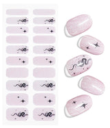 JMEOWIO Nagelfolie UV Härtend Schlange Stern Żelowe paski do paznokci UV Nagelsticker Nagelaufkleber Nail Art Dekoration Nageldesign Zubehör
