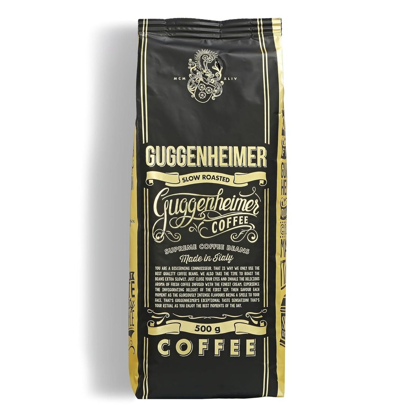 | Przykładowe opakowanie kawy ziarnistej 1 kg | Supreme 500g i Gourmet Arabica 500g | Niska kwasowość | Delikatny krem ​​| Najlepsze espresso do ekspresów w pełni automatycznych | Zestaw do degustacji kawy