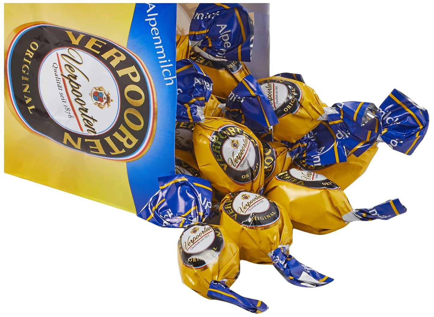 RCP Verpoorten Minis, trufle ajerkoniakowe, alpejska czekolada mleczna, płynne nadzienie, zawiera alkohol, świetny prezent, 110 g (2 sztuki w opakowaniu)