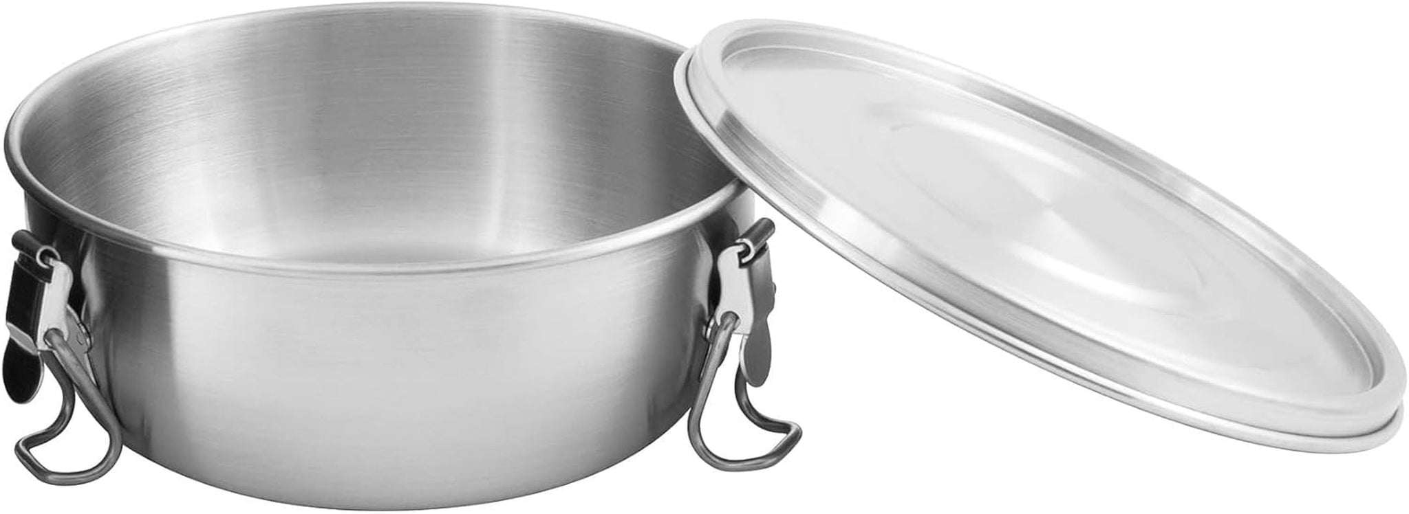 Tatonka Food Bowl - Pojemnik / miska na żywność ze stali nierdzewnej - Z pokrywką, klipsami mocującymi i skalą objętości - Objętość 0,5L / 0,75L / 1L Pudełka do przechowywania żywności Naty Shop 0,5 litra