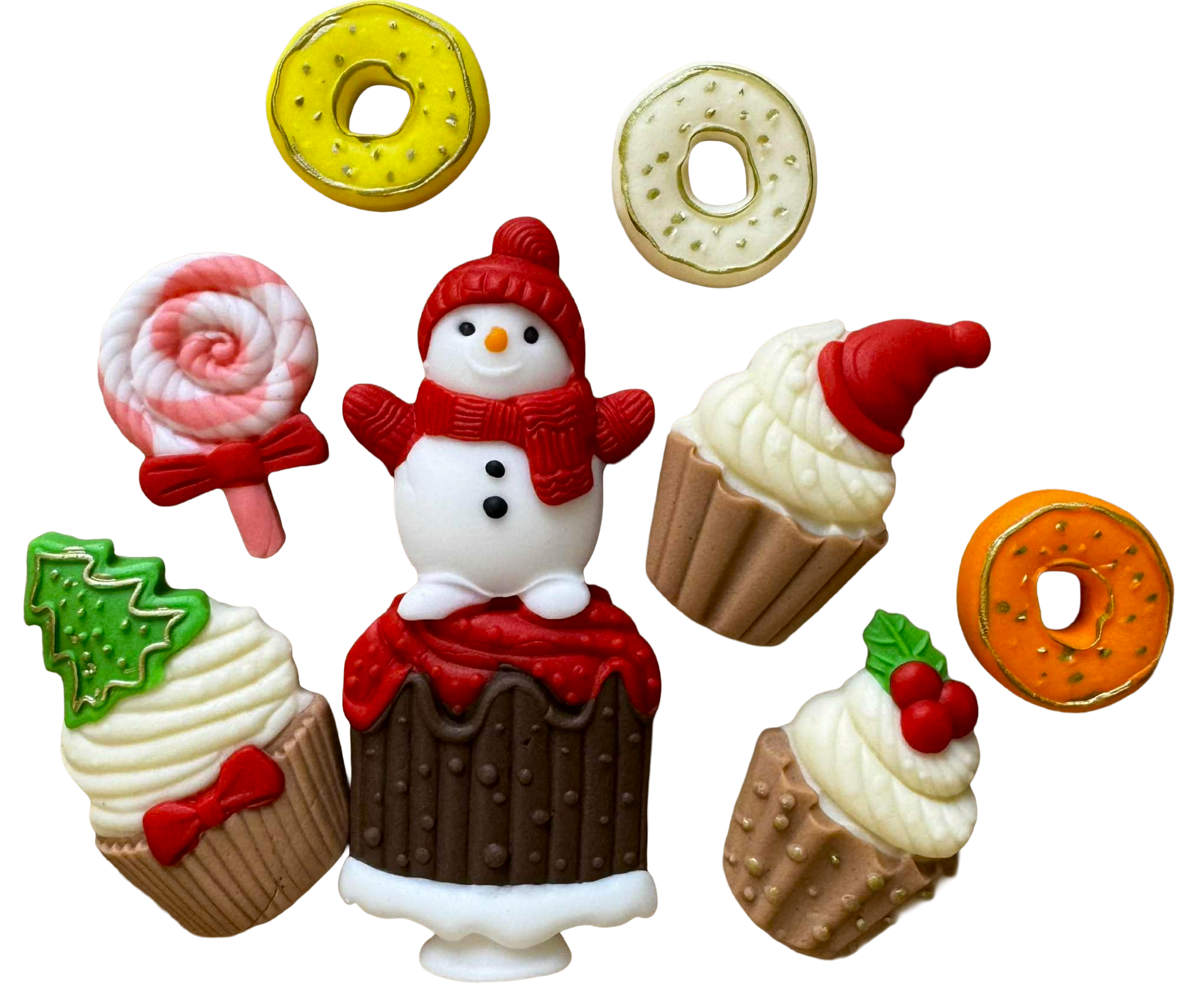 Zestaw 8 jadalnych ozdób choinkowych ze sklepu Sugar Paste Nati