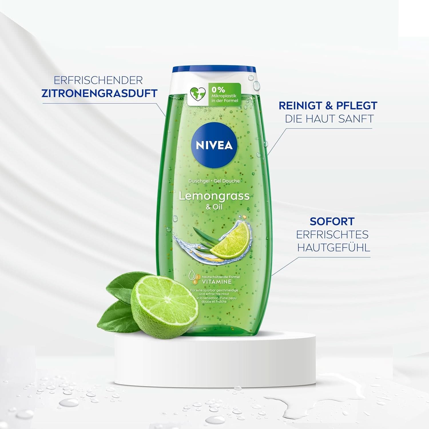 NIVEA Żel pod prysznic z trawą cytrynową i olejkiem, 250 ml Sklep Naty Shop
