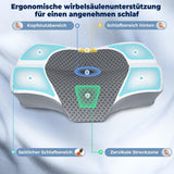 Poduszka ortopedyczna SAHEYER poduszka podtrzymująca szyję poduszka pod głowę, ergonomiczna poduszka pod szyję poduszka boczna do spania 60 X 40 X 13/11 cm poduszka z pianki memory do spania na boku, pleców i brzucha Poduszki ortopedyczne szyjki macicy Naty Shop