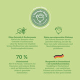Mokra karma dla kotów MERA Cats Nature Sensitive z kurczakiem 12x85g | Monobiałkowe, bez cukru i bez zbóż | Wysoka zawartość mięsa i lekkostrawna mokra karma dla kotów