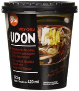 Allgroo Udon Cup Instant Noodles - Aromatyczna pikantna zupa Udon z owocami morza - Szybkie przygotowanie (1 x 173g)