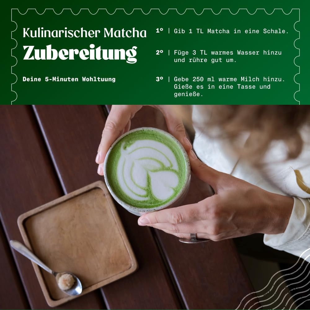 Naturalebio BIO Herbata zielona w proszku 100 g. Do gotowania i pieczenia. Oryginalna japońska matcha. Zielona herbata z Japonii, wegańska, bezglutenowa i bez GMO. Naturalny produkt organiczny.