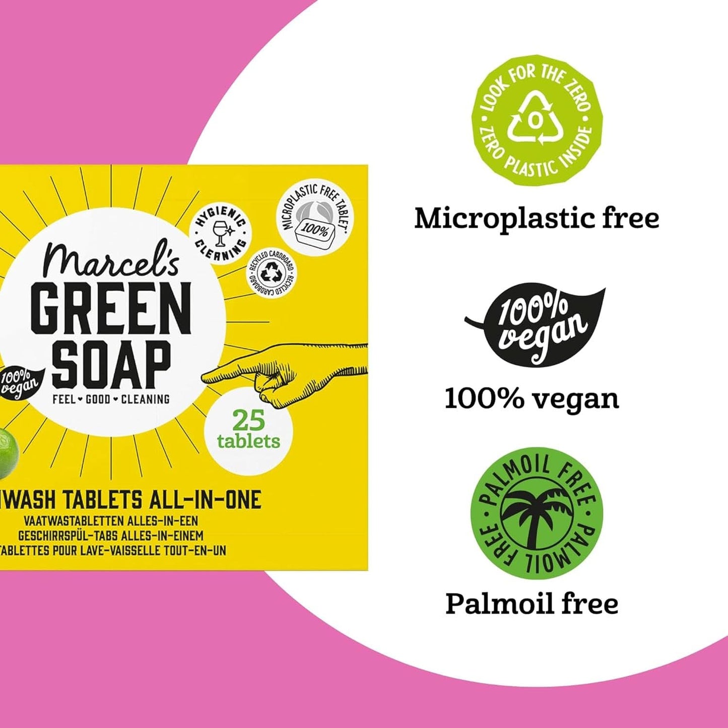 Marcel'S Green Soap Tabletki do zmywarki All-In-One - Grejpfrut i Limonka - 25 sztuk Detergenty kuchenne Naty Shop