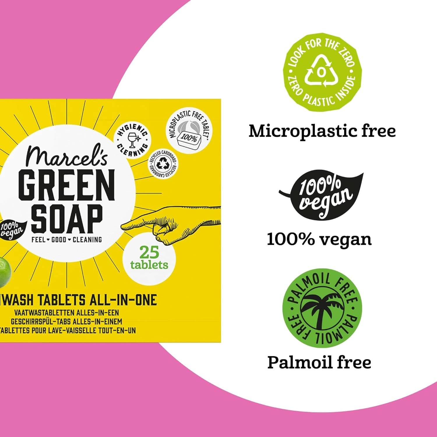 Marcel'S Green Soap Tabletki do zmywarki All-In-One - Grejpfrut i Limonka - 25 sztuk Detergenty kuchenne Naty Shop