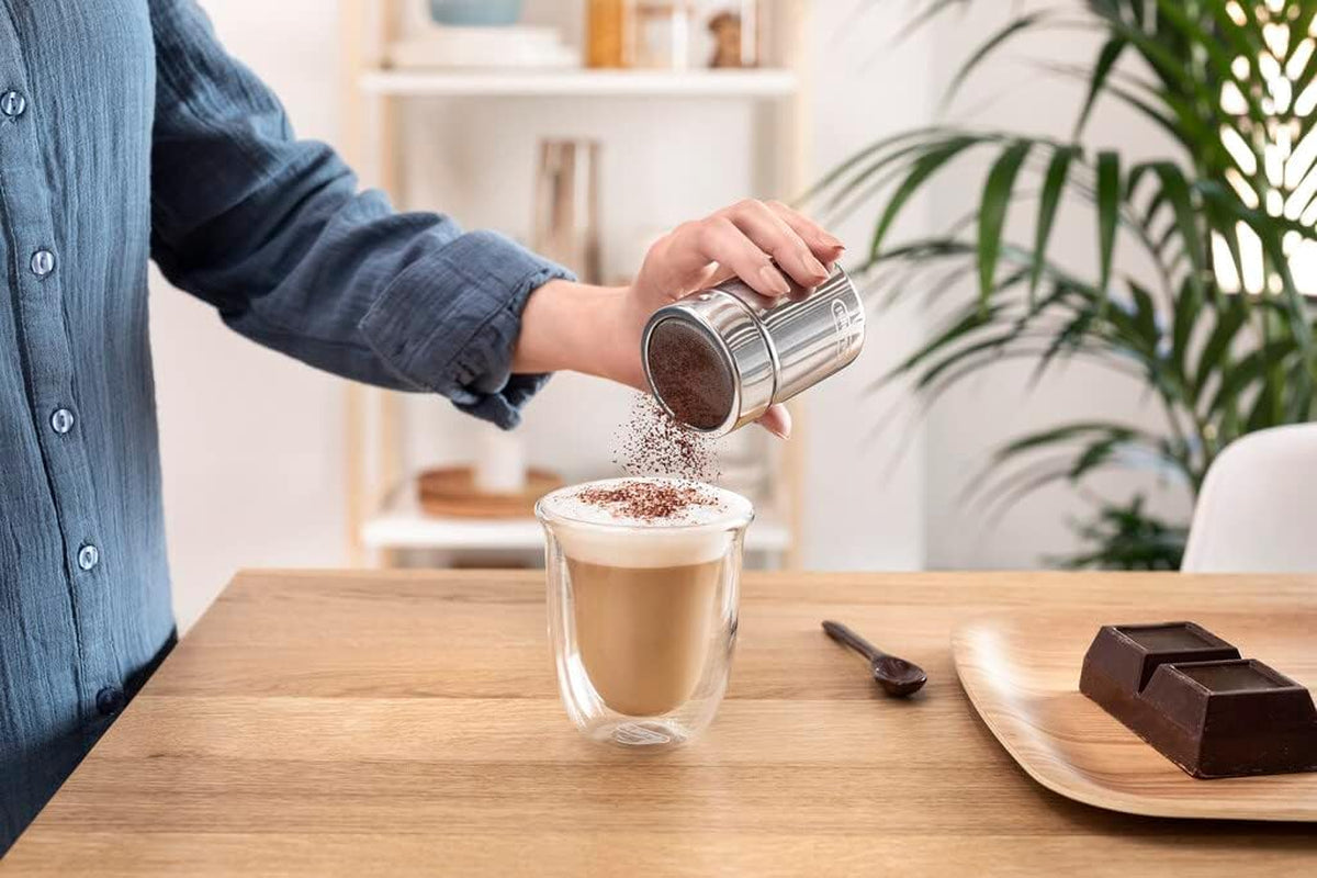De'Longhi DLSC061 Shaker do kakao ze stali nierdzewnej, 175 ml, srebrny