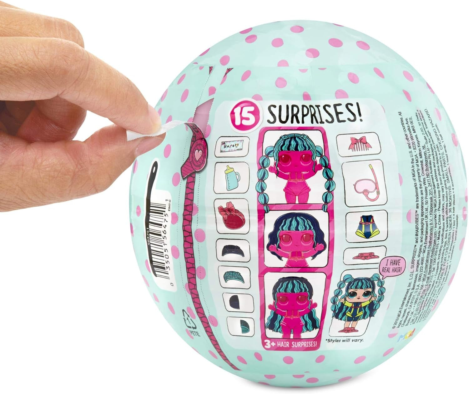 Kolekcjonerskie lalki LOL Surprise dla dziewczynek - z 15 różnymi niespodziankami i fryzurami - #Hairvibes Dolls