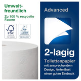 Papier toaletowy Tork Jumbo White T1, Advanced, 2 warstwy, 6 × 380 M, 472118