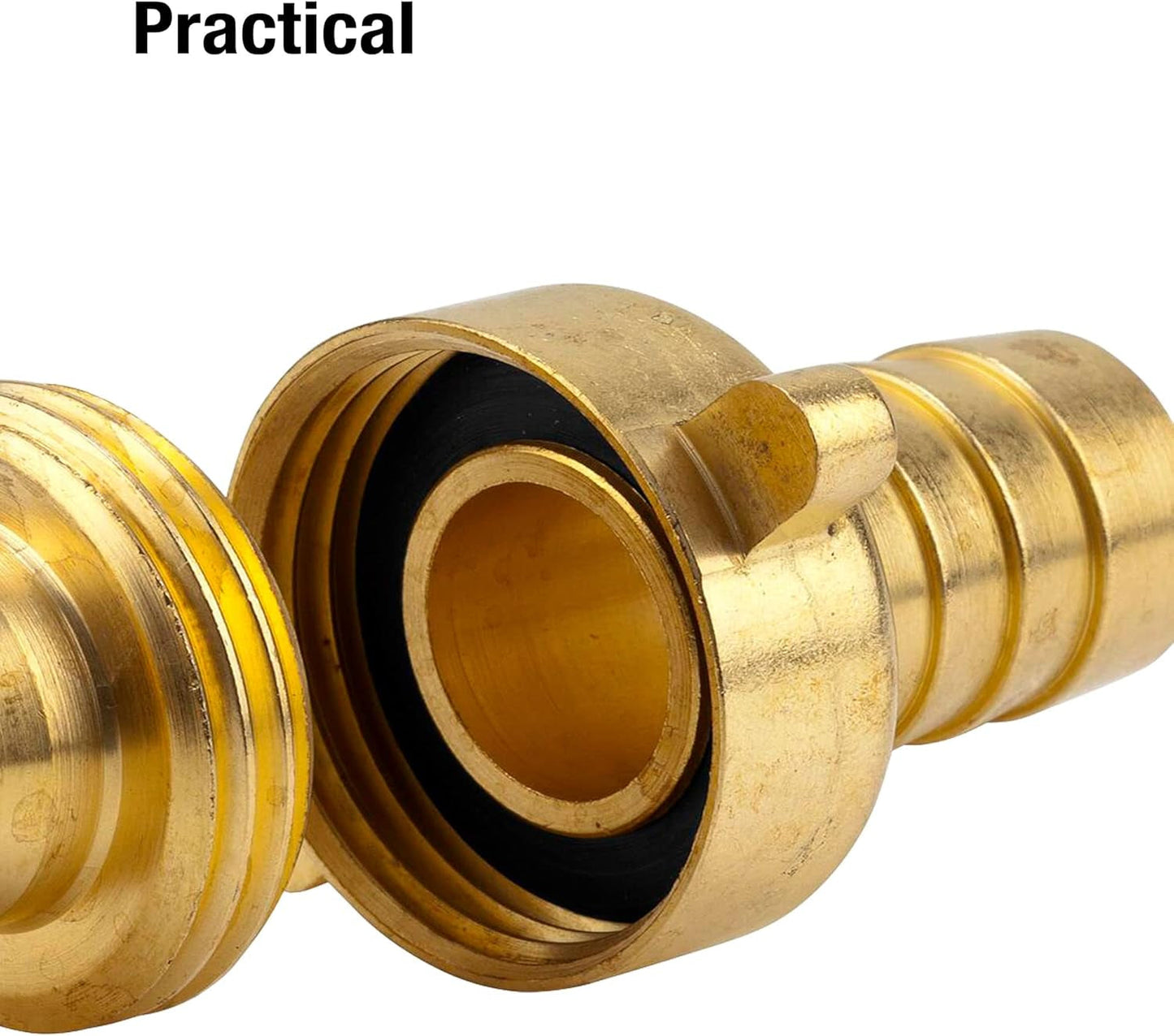 Gardena Mosiężna złączka do węża, 3 sztuki: Przedłużka węża, gwint 33,3 mm (G 1 cal), do węży 19 mm (3/4 cala) (7152-20)