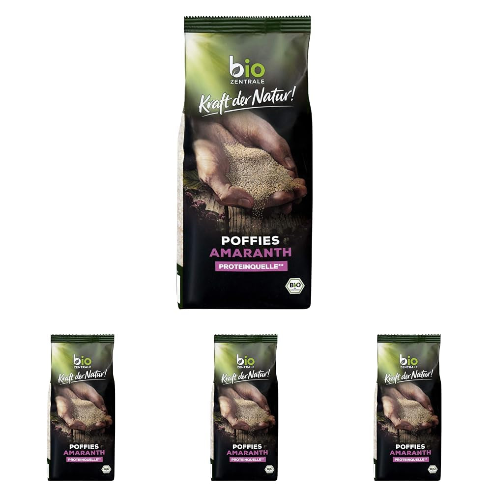 Biocentralne ptysie z amarantusa | 125 g | wegańskie | małe ekspandowane ziarna amarantusa | źródło białka | do musli, jogurtu i kolorowych misek śniadaniowych