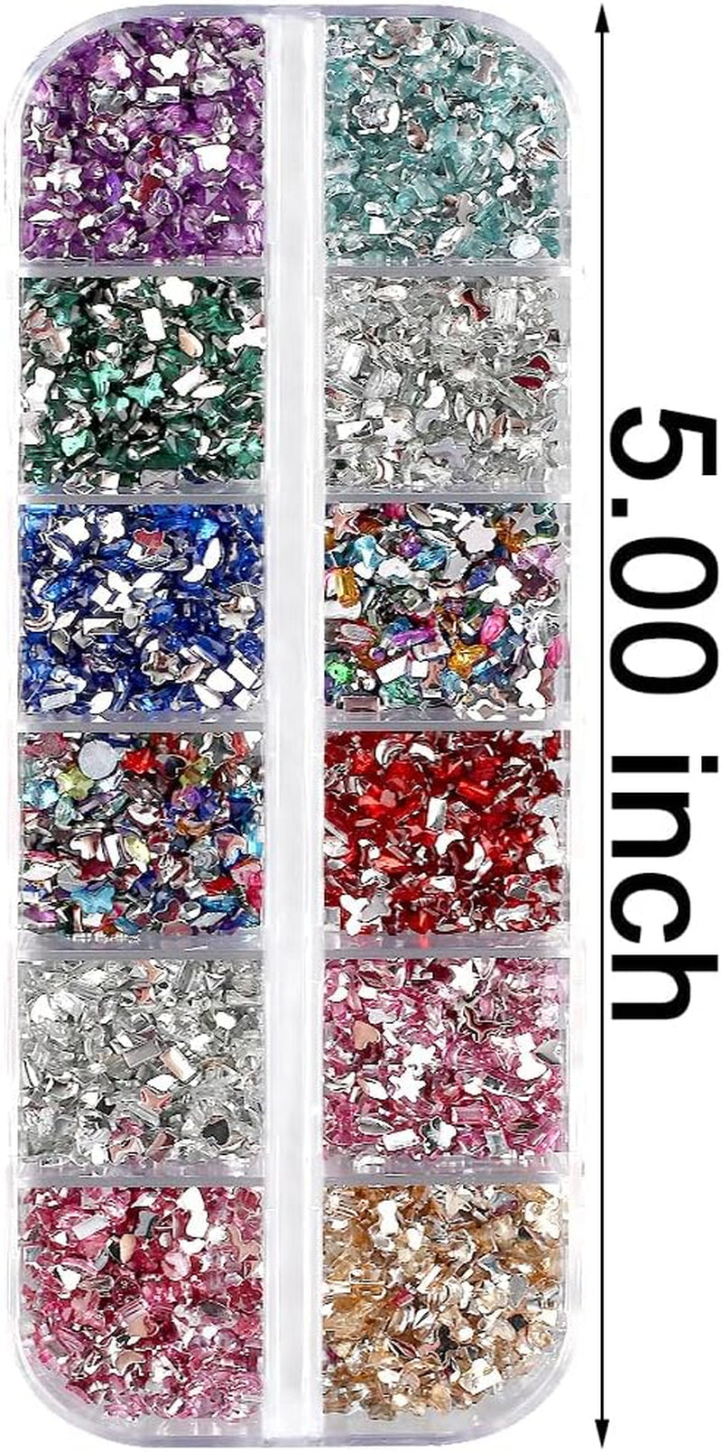2000 sztuk Bunte Strasssteine ​​Nägel Glitzersteine ​​Nail Charms Nailart Edelsteine ​​Nagel Steine ​​Glitzer Steine ​​Nagel Charms Nägel Zubehör Kristalle Diamant Nageldesign Strass Nail Art Cyrkonie Klejnoty do paznokci