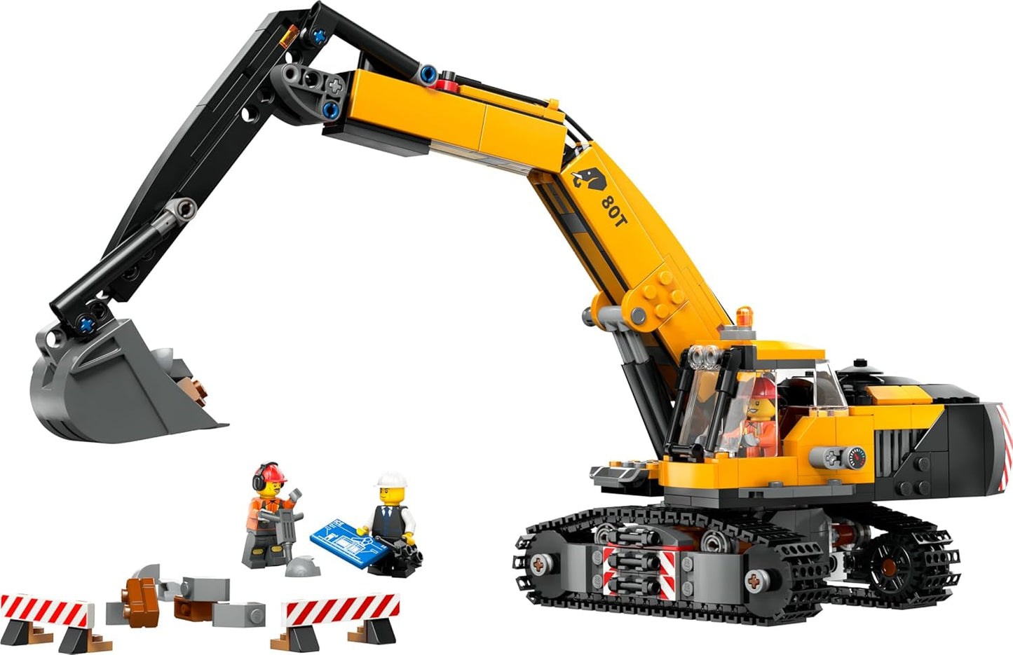 LEGO City Koparka gąsienicowa, zabawkowa koparka dla dzieci od 8 lat, zabawka konstrukcyjna z modelem koparki, ciężarówka do zbudowania z akcesoriami i 3 minifigurkami 60420 Zestawy konstrukcyjne Besuche den LEGO-Store