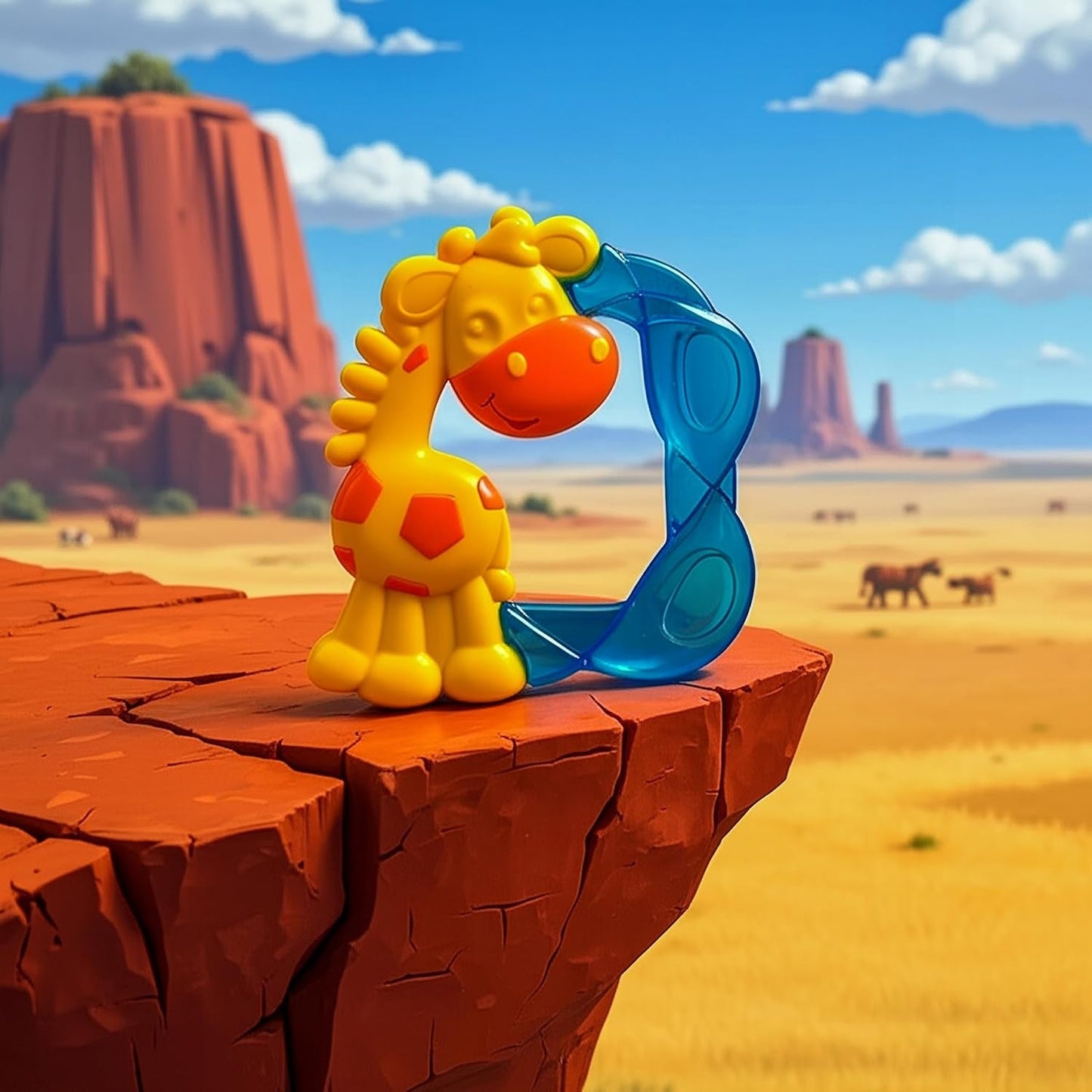 Playgro Jerry Giraffe Gryzak - Gryzak dla niemowląt - Gryzak silikonowy - Gryzak silikonowy - Pomoc przy ząbkowaniu - Silikon - Gryzak dla dziecka - Kolorowy