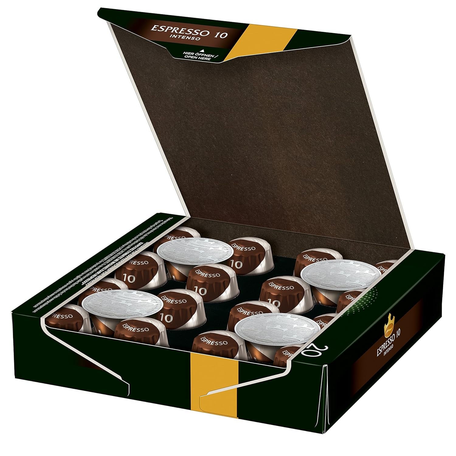 Kaffeekapseln Lungo Classico, Intensität 6 z 12, 10 x 20 Getränke & Kaffeekapseln Espresso Intenso, Intensität 10 z 12, 200 Kapseln kompatybilny z Nespresso®*, 10 x 20 Getränke