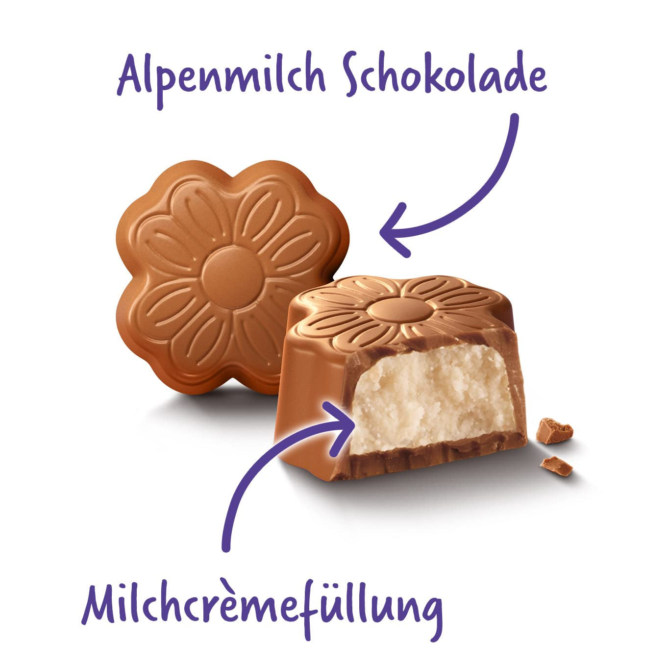 Czekoladki Milka Little Thanks 12 x 44g, delikatne mleczne czekoladki oblane alpejską czekoladą mleczną (5 szt.)