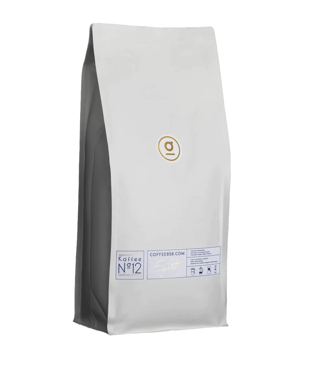 Kawa ziarnista z Etiopii (#12) - Coffee858's Finest Single Origin Arabica (1000g) - Złożona kawa o delikatnych aromatach jagodowych
