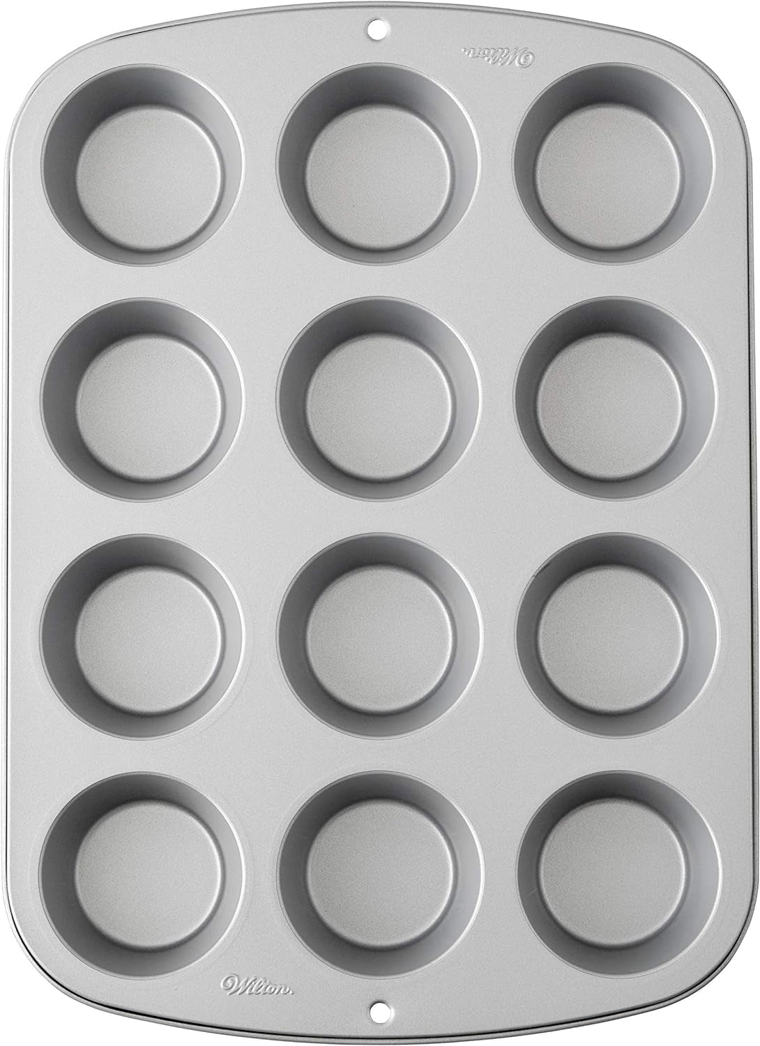 Wilton 03-3118 Forma do babeczek / muffinów, Przepis prawy, Antihaft, 12 Vertiefungen, Grau Formy i blachy do pieczenia Naty Shop