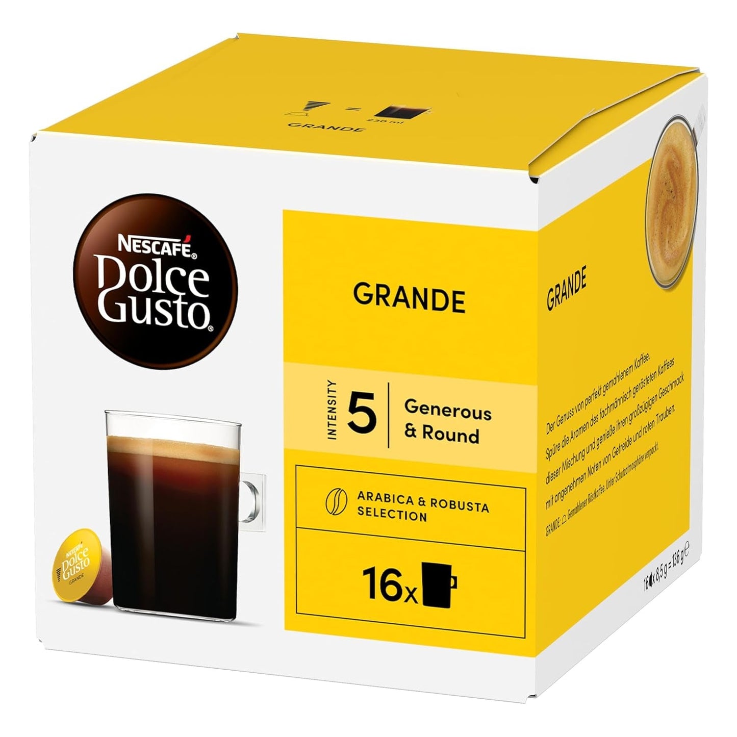 NESCAFÉ DOLCE GUSTO Grande Kaffeekapseln 3-pak (3 x 16 Kapseln)