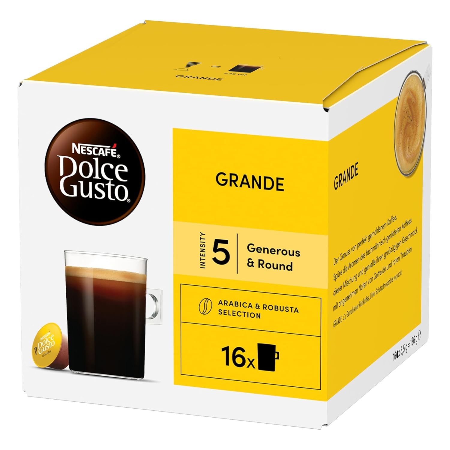 NESCAFÉ DOLCE GUSTO Grande Kaffeekapseln 3-pak (3 x 16 Kapseln)