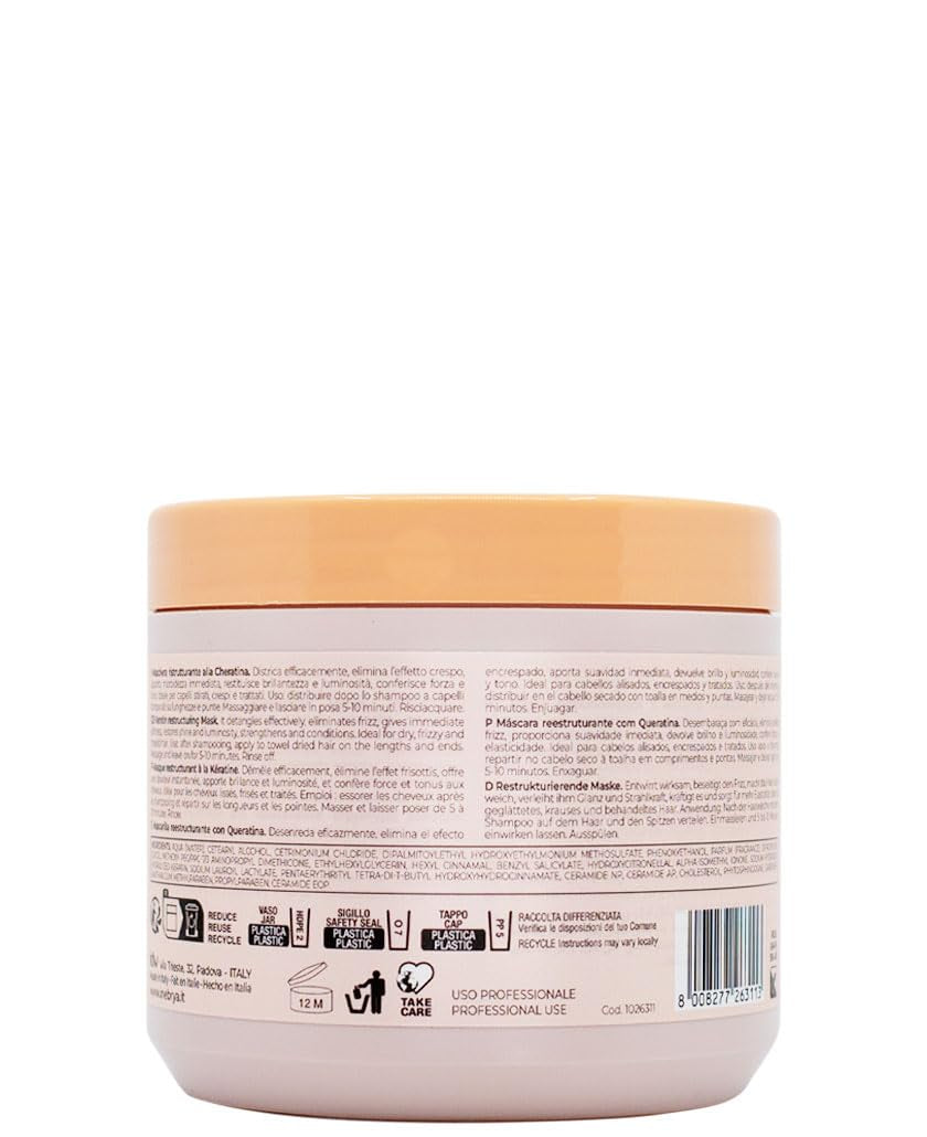 Maska restrukturyzacyjna Keratin Ice Cream. Restrukturyzująca maska do włosów, 500 ml Naty Shop maska do włosów