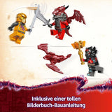 Samolot Super Storm LEGO NINJAGO Rasa i Arina — zabawka z dronem, miotaczami, ostrzami i silnikami — w zestawie. Trzy minifigurki Ninja do odgrywania ról — zestaw do budowania dla chłopców i dziewcząt od 8 lat 71833 Zestawy do budowania Besuche den LEGO-Store