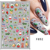 10 Blatt Nagelsticker Weihnachten Nagelaufkleber Selbstklebend Bule White Pine Tree Rentier Nail Art Naklejka Dekoration Nageldesign Zubehör
