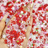 100 sztuk 3D Charms do paznokci Rosa Rot Kirsche Erdbeere Blume Nagel Charms Kamelie Rose Schmetterling Nail Art Charms Flatback Herz Schleife Charms Nägel Zubehör Mond Stern Nagelschmuck Nageldesign Anhänger