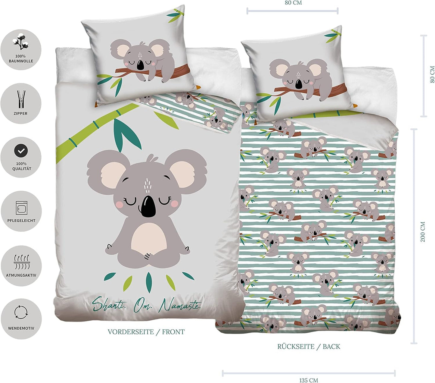 Pościel dla dzieci i młodzieży, unisex, Ursulet Koala, bawełniana Pościel - dziecięca Sklep Naty