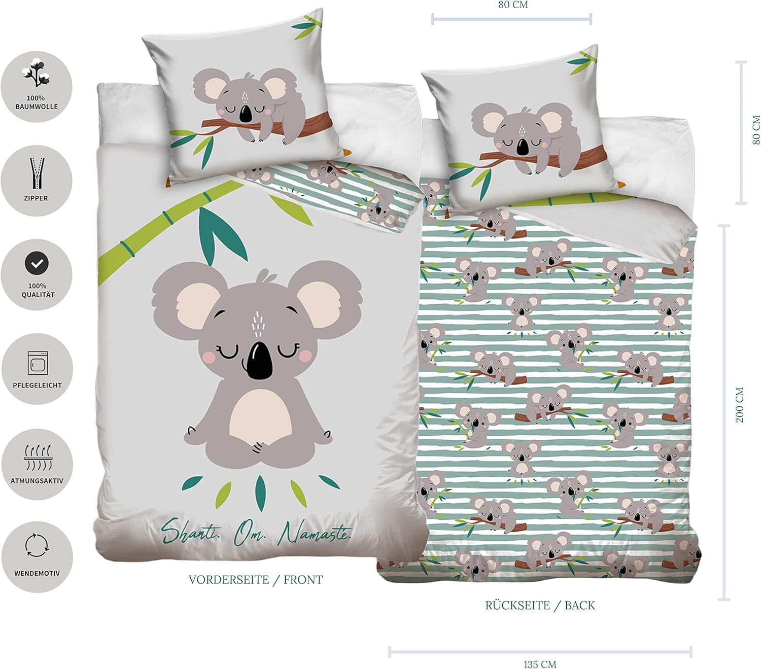 Pościel dla dzieci i młodzieży, unisex, Ursulet Koala, bawełniana Pościel - dziecięca Sklep Naty