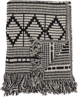Narzuta Bloomingville, czarna, bawełna, 160cm Bloomingville Łóżka i koce Czarny 160cm