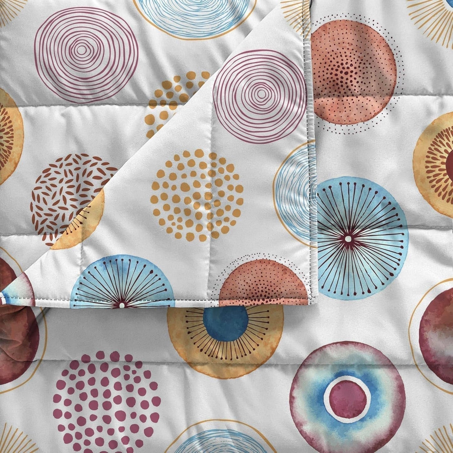 Włoska pościel podstawowa kołdra letnia, mikrofibra z nadrukiem, 250X240Cm, okrągła Kołdry i kołdry Naty Shop