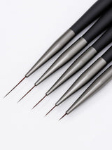 Nagelkunst-Pinsel, 5 Stück, Nailart-Pinsel, Punktierstift-Werkzeuge, Malkunst-Design-Pinsel-Set Für Lange Linien, Dünne Detale, Feine Zeichnungsgrößen 7/9/11/15/22 Mm, Czarny