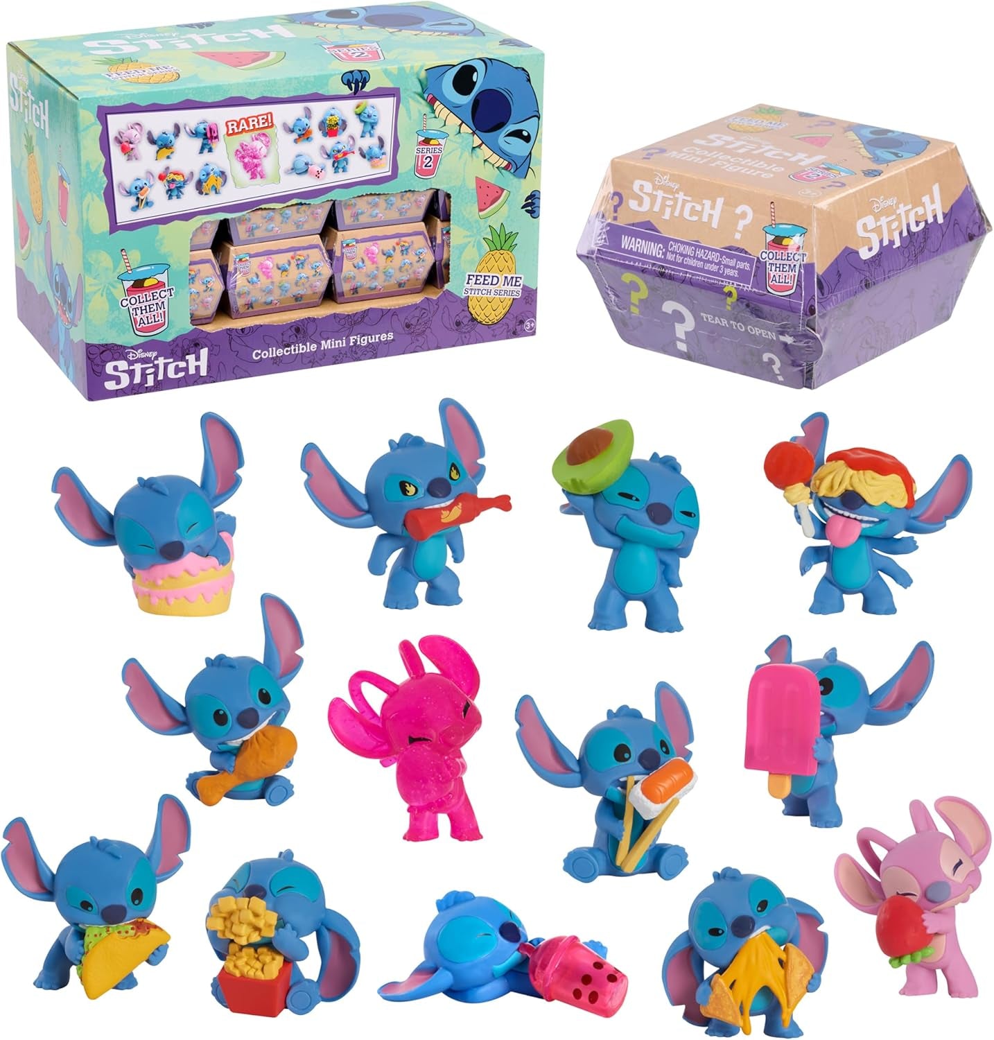 Po prostu zagraj w Disney Stitch Kolekcjonerskie minifigurki Pakiet niespodzianek 5 cm Duże figurki kolekcjonerskie Style mogą się różnić Zabawki dla dzieci 3+ Figurki Sklep Naty Pojedynczy