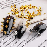 Mini Metall Nieten Punk Charms do paznokci Złoto Silber Strasssteine ​​​​Nägel Charm Kolce Kegla Nagelschmuck Glitzersteine ​​​​Szpilki do zdobienia paznokci Nagel Steine ​​Legierung Nagelanhänger Cyrkonie Nageldesign Zubehör