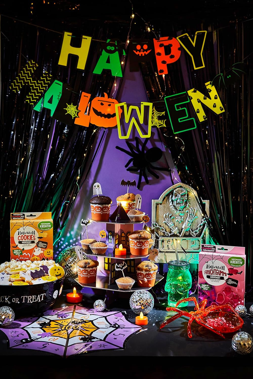 HEITMANN KREATIV Zestaw zastępczy gumy do żucia z owocami na Halloween - o smaku malinowym