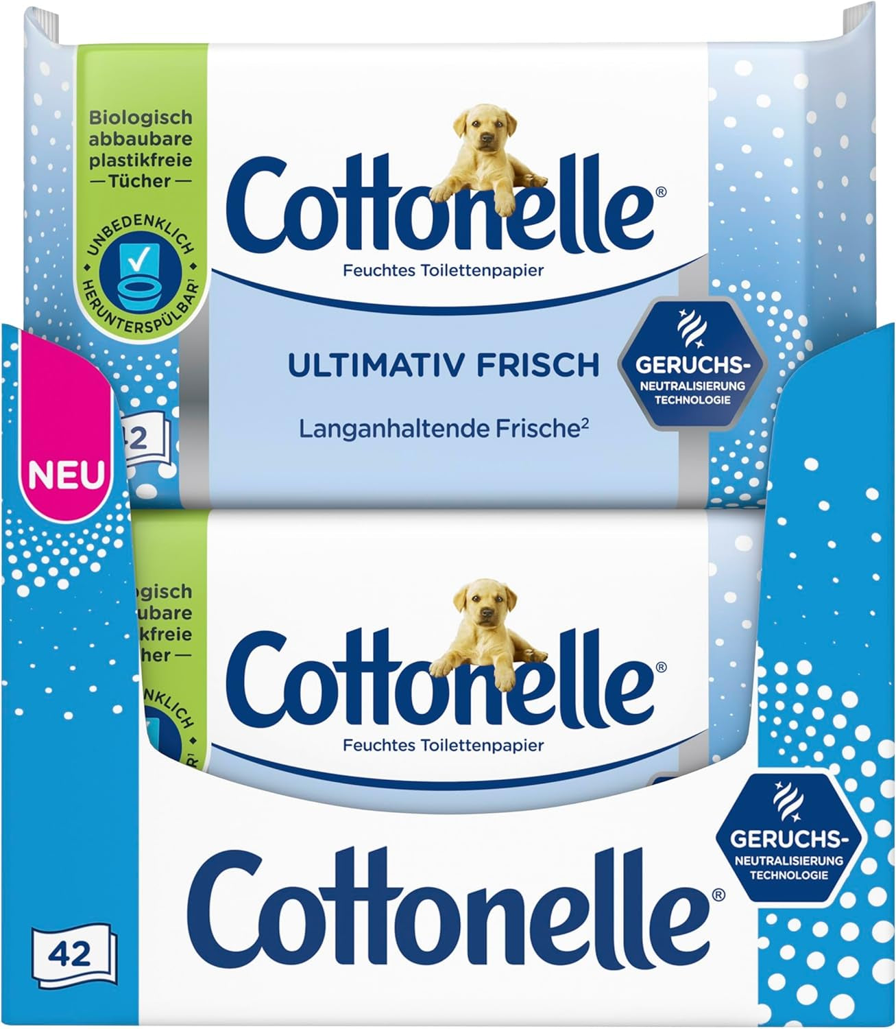 Chusteczki nawilżane, Ultimate Fresh, 12 x 42 chusteczki, technologia Deodycylx, przyjazne dla skóry, bez alkoholu i barwników, wrażliwe, biodegradowalne