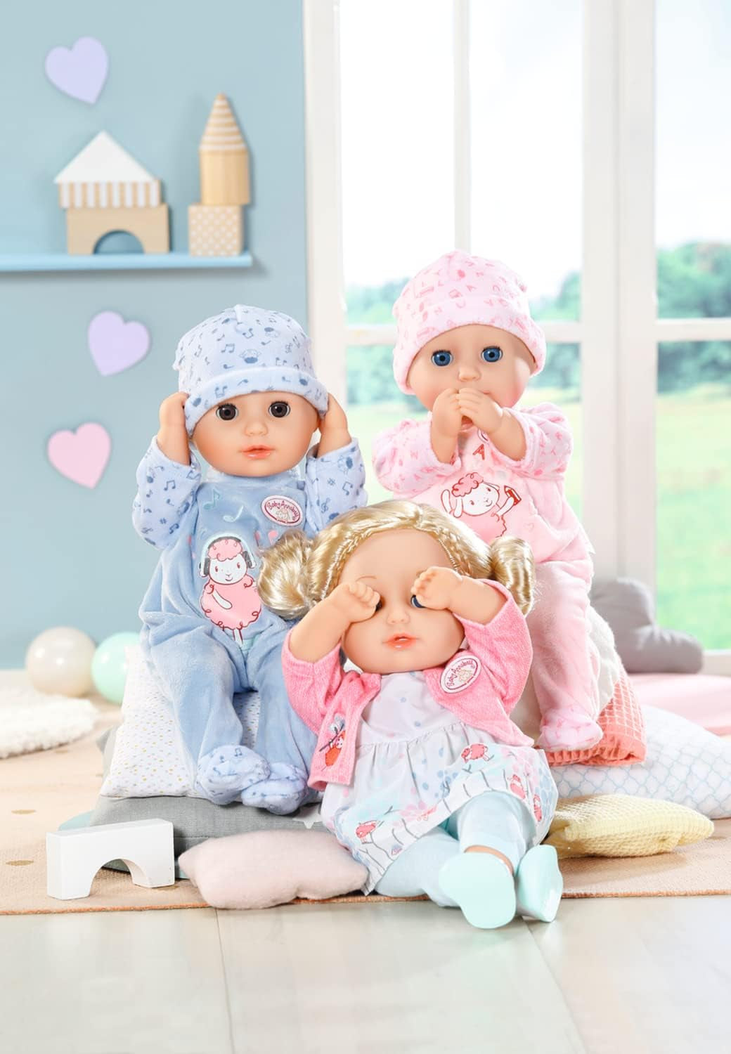 Annabell Mała lalka Annabell 36 cm, z materiałowym korpusem i zaspanymi oczami, 36 cm, 709870 Zapf Creation