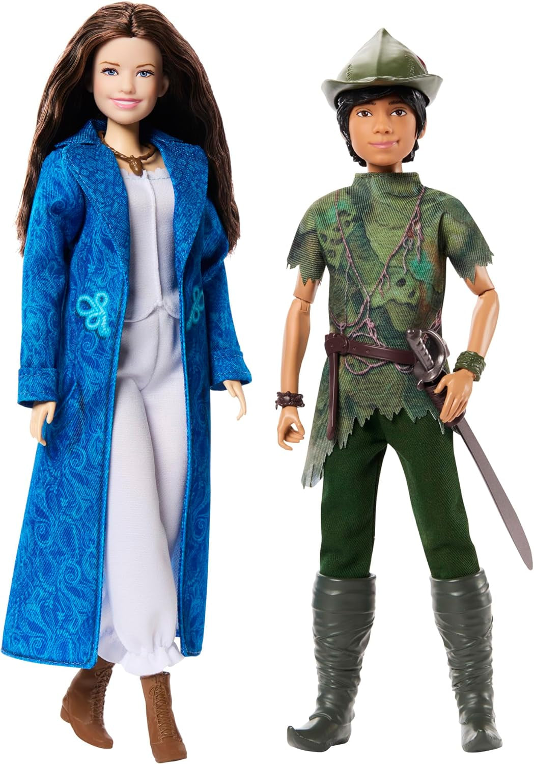 DISNEY Piotruś Pan i Wendy – karuzela z typowymi strojami i wyjmowanymi akcesoriami, spodnie z miękkiego materiału, do odgrywania ulubionych scen lub kreatywnej zabawy, dla dzieci w wieku od 3 lat, lalki HNY36 Naty Shop